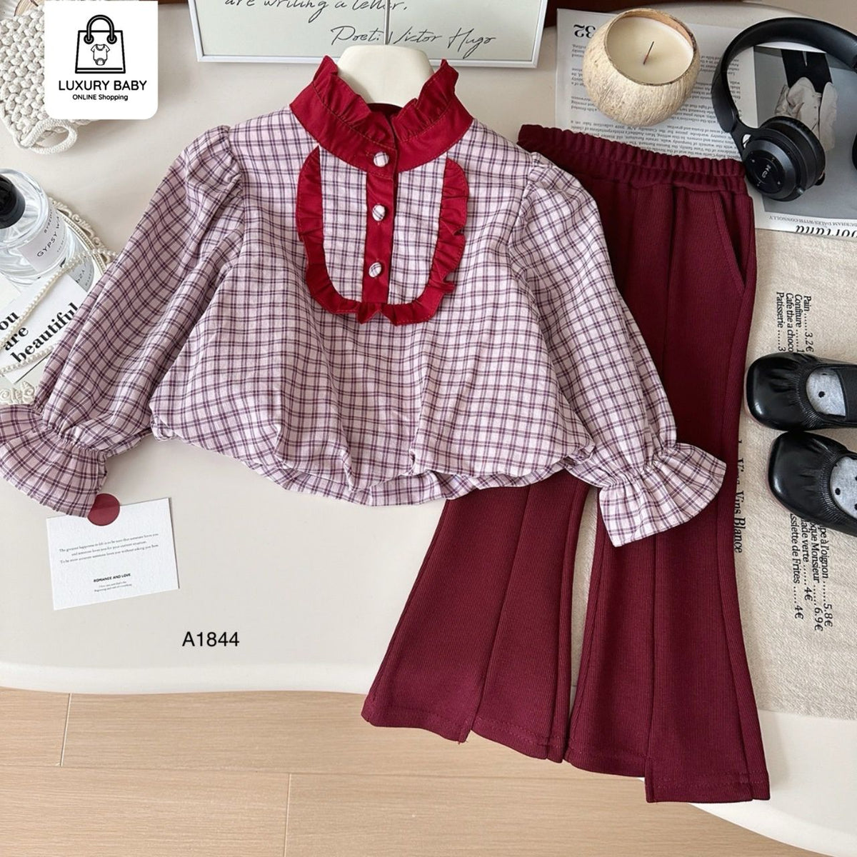 بدلة بنات A1844 | مقاس 2 إلى 7